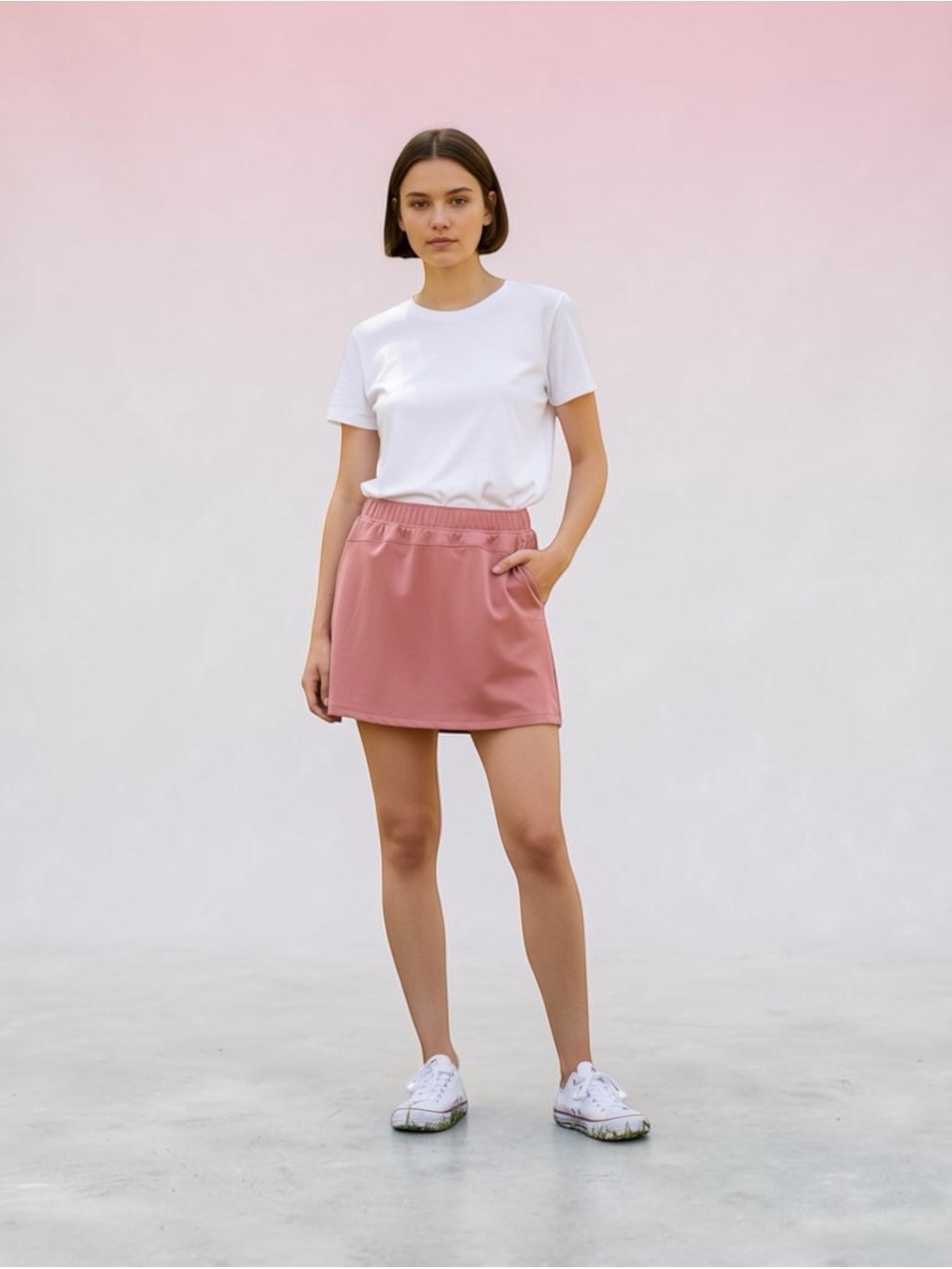 Mondetta High Rise Walking Skort with 3 Pockets NEW